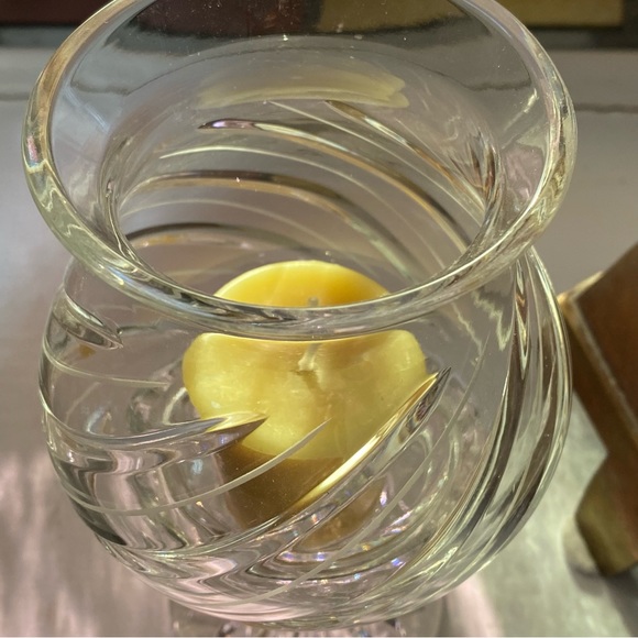 Vintage Crystal Hurricane Candle Holder /Fairy Lamps Hurricanes - Picture 3 of 8